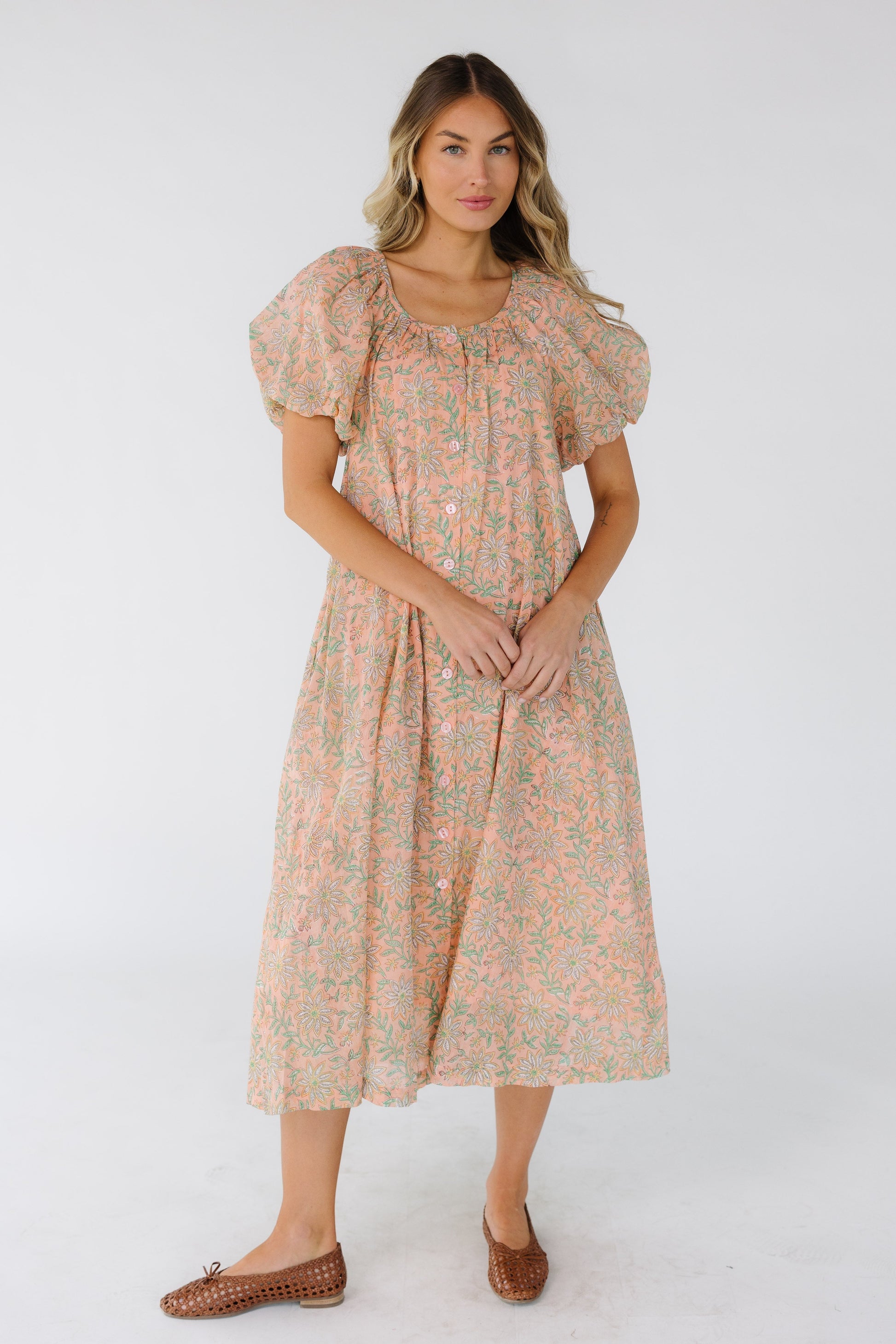 Citrus Button Down Midi Dress -Summer WOMEN'S DRESS Citrus 