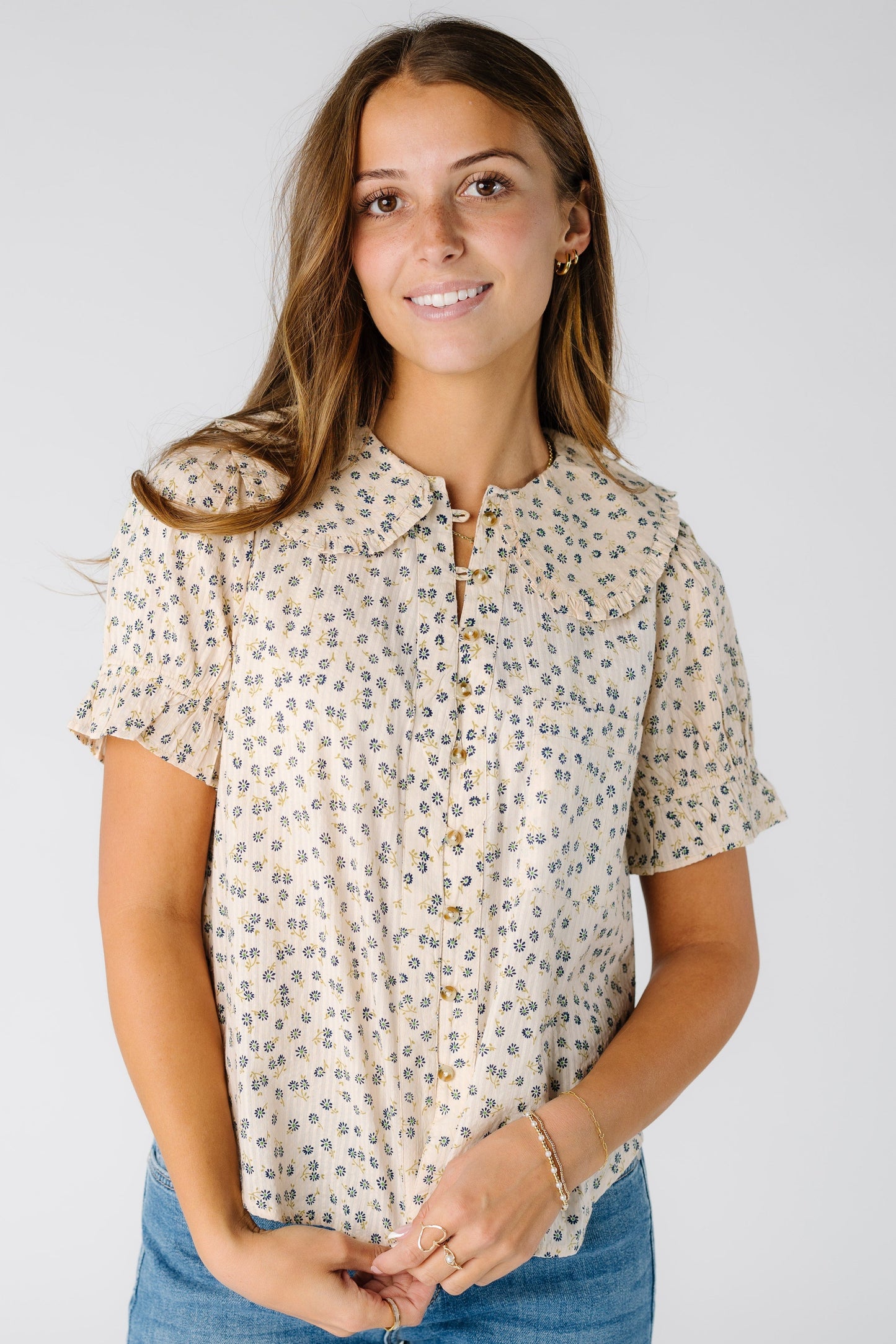 Citrus Ellie Collar Print Blouse WOMEN'S TOP Citrus 