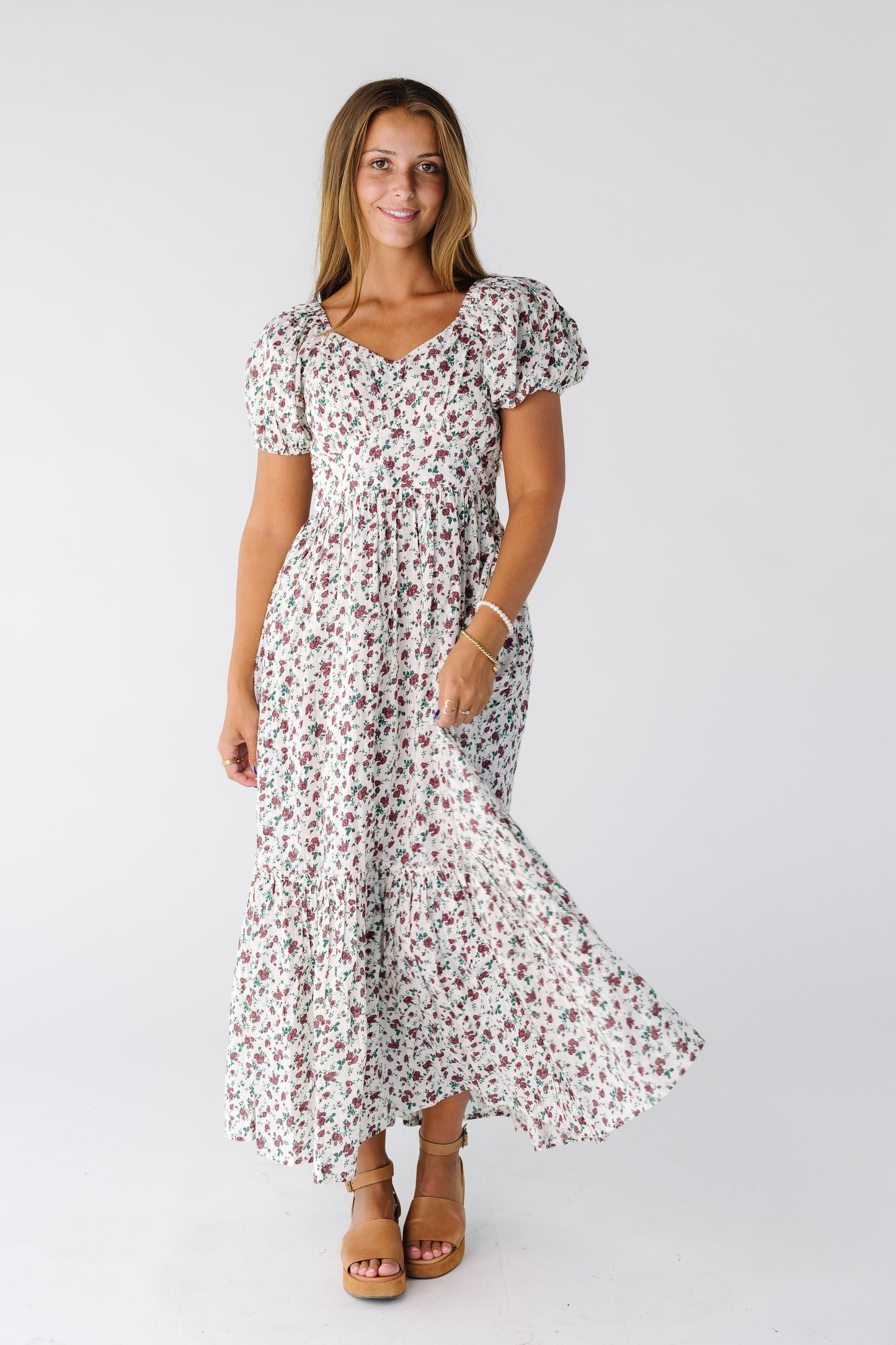Citrus The Swiss Midi Dress WOMEN'S DRESS Citrus White Print XS 