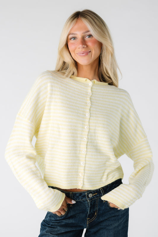 Aria New Stripe Cardigan - New WOMEN'S CARDIGAN Things Between Butter S 