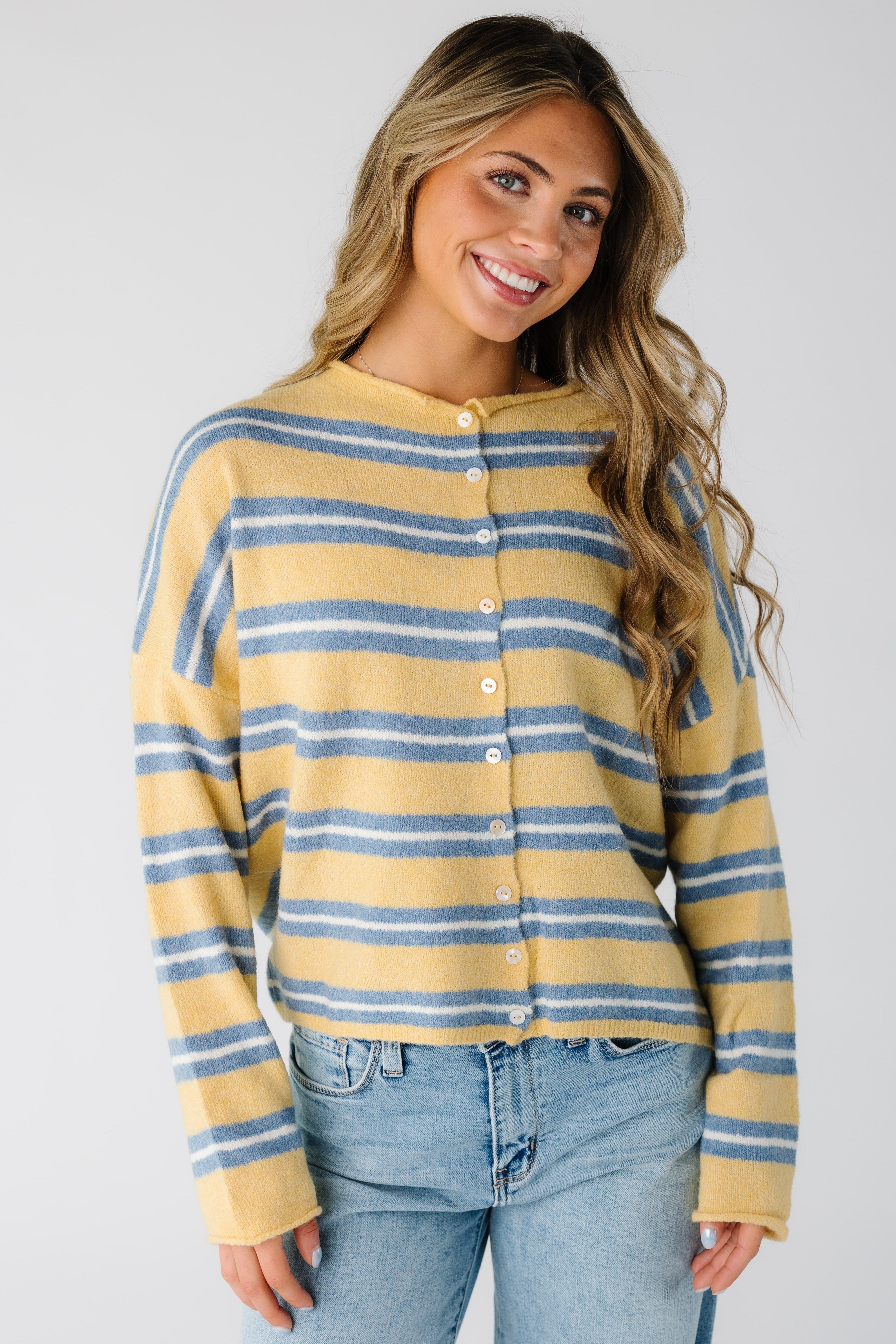 Aria Wide Stripe Cardigan – Called to Surf
