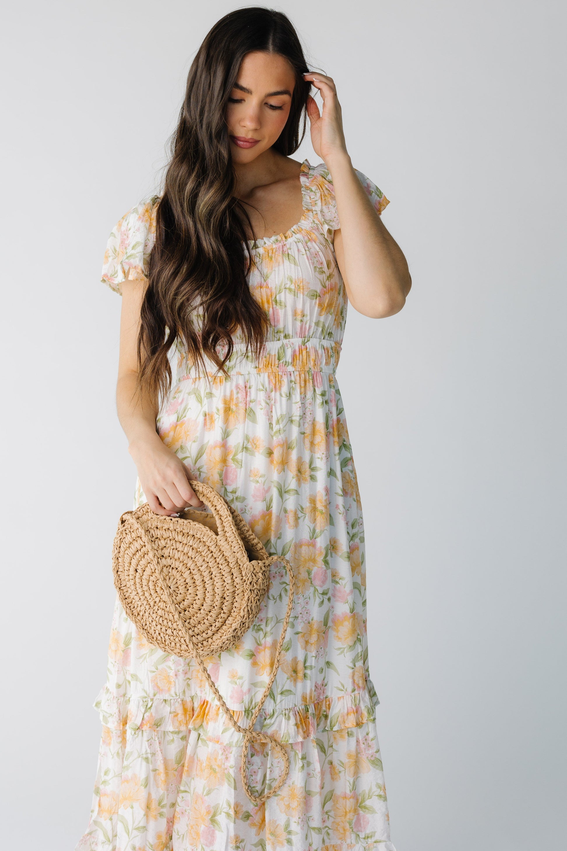 Spring Fling Floral Dress in yellow