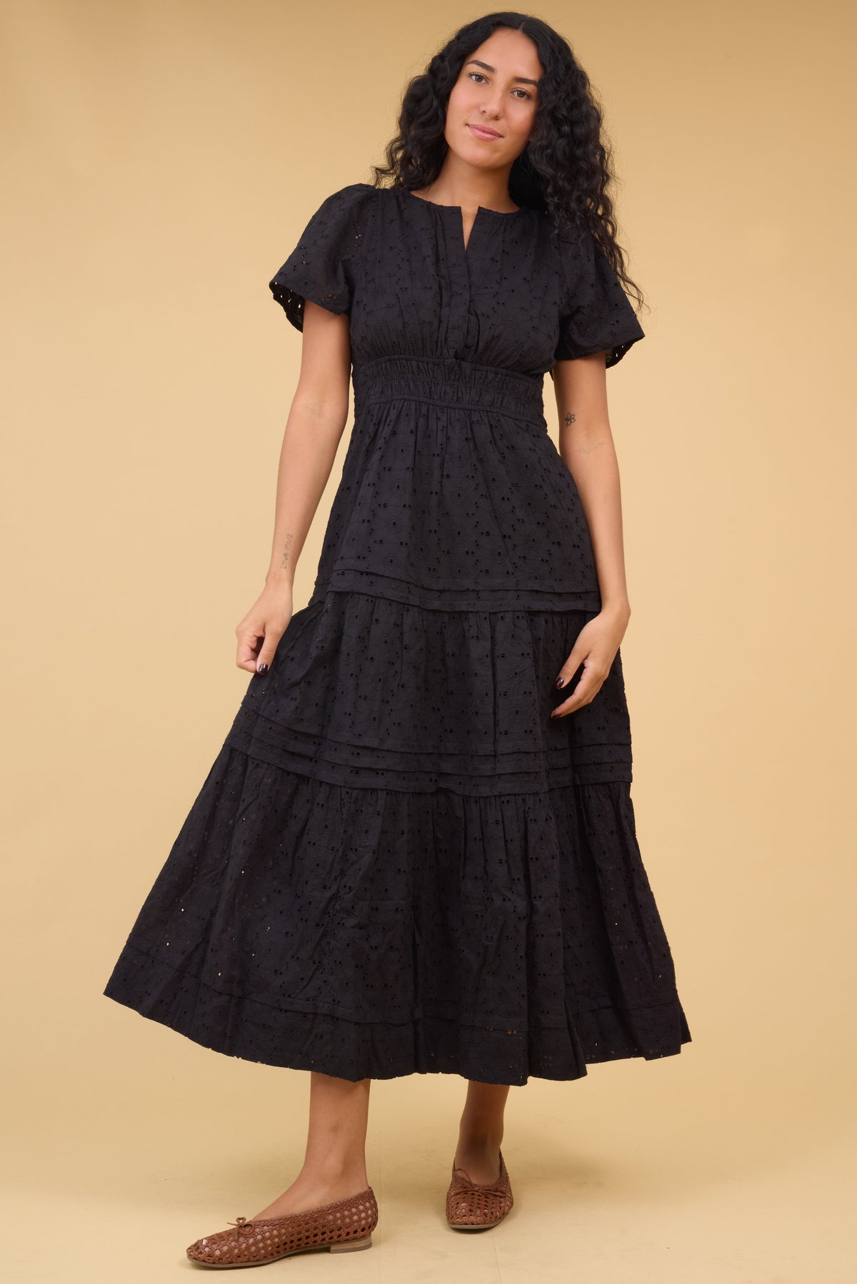 Citrus-Shae Dress - Black Eyelet WOMEN'S DRESS Citrus Black Eyelet XS 