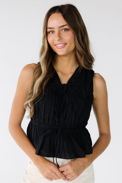 The Textured Bow Tank WOMEN'S TOP Mod Ref 