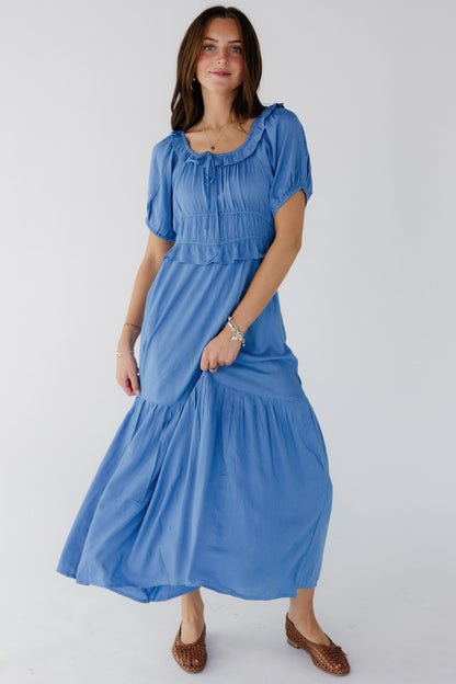 Citrus Jena Dress - Fall in blue polka dot for women and teenage girls.