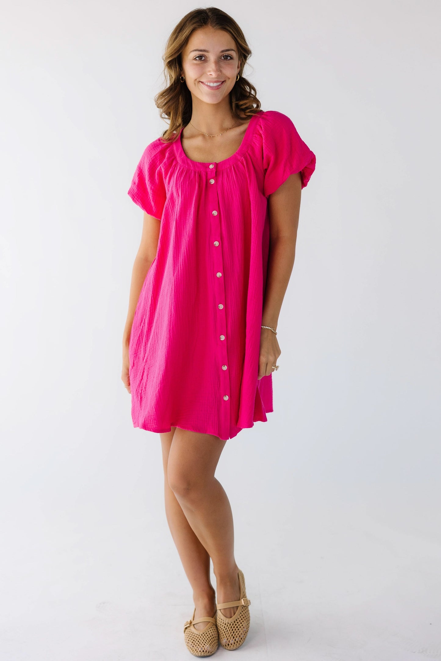 Brass & Roe Ellie Gauze Knee Dress WOMEN'S DRESS brass & roe 