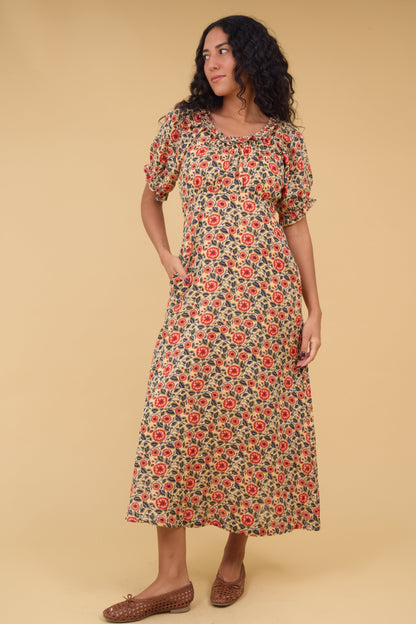 Citrus Vera Ruffle Dress in floral print for women and teen girls.