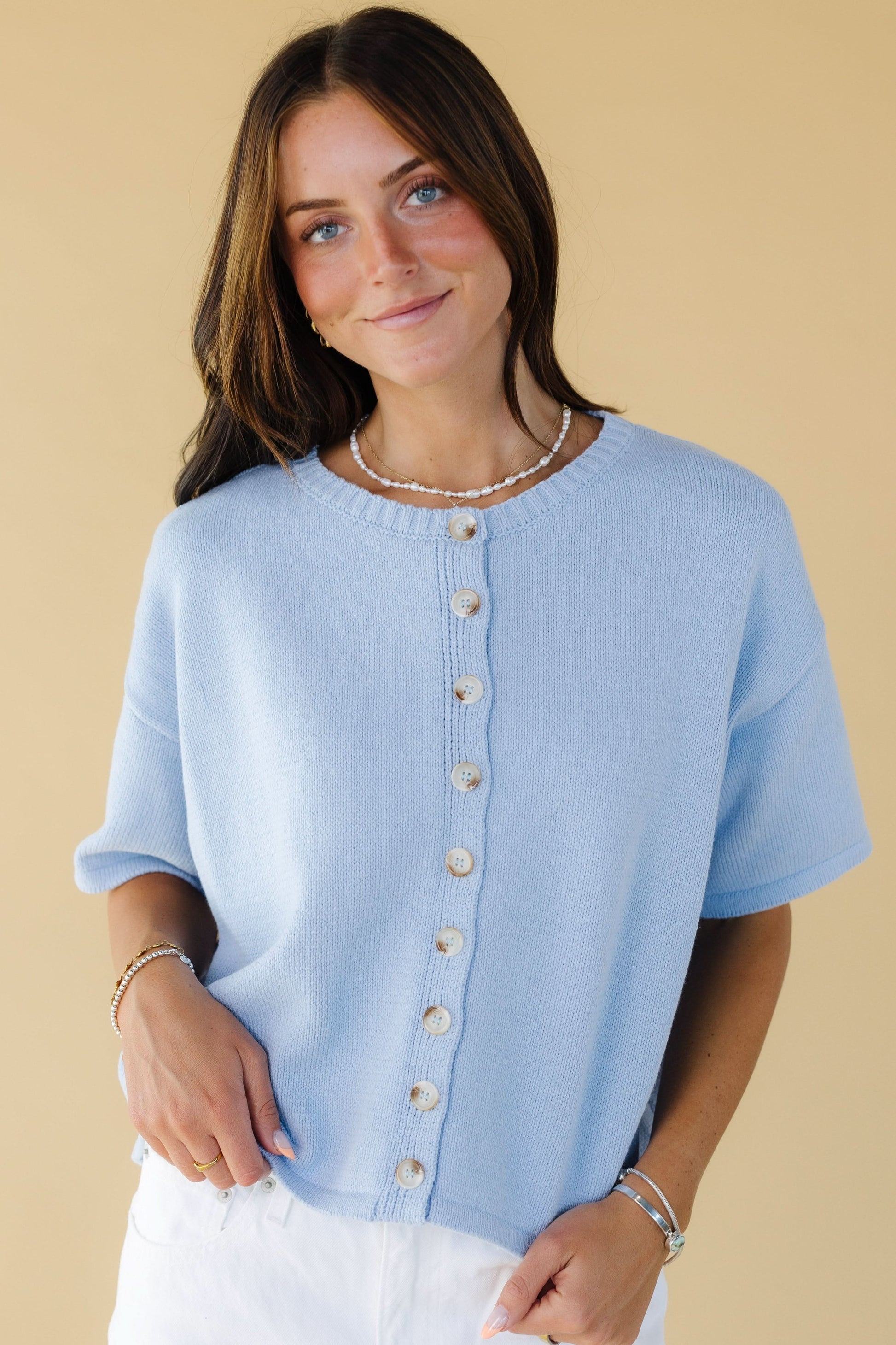 The Sabrina Sweater Top WOMEN'S CARDIGAN Wishlist D. Blue S 
