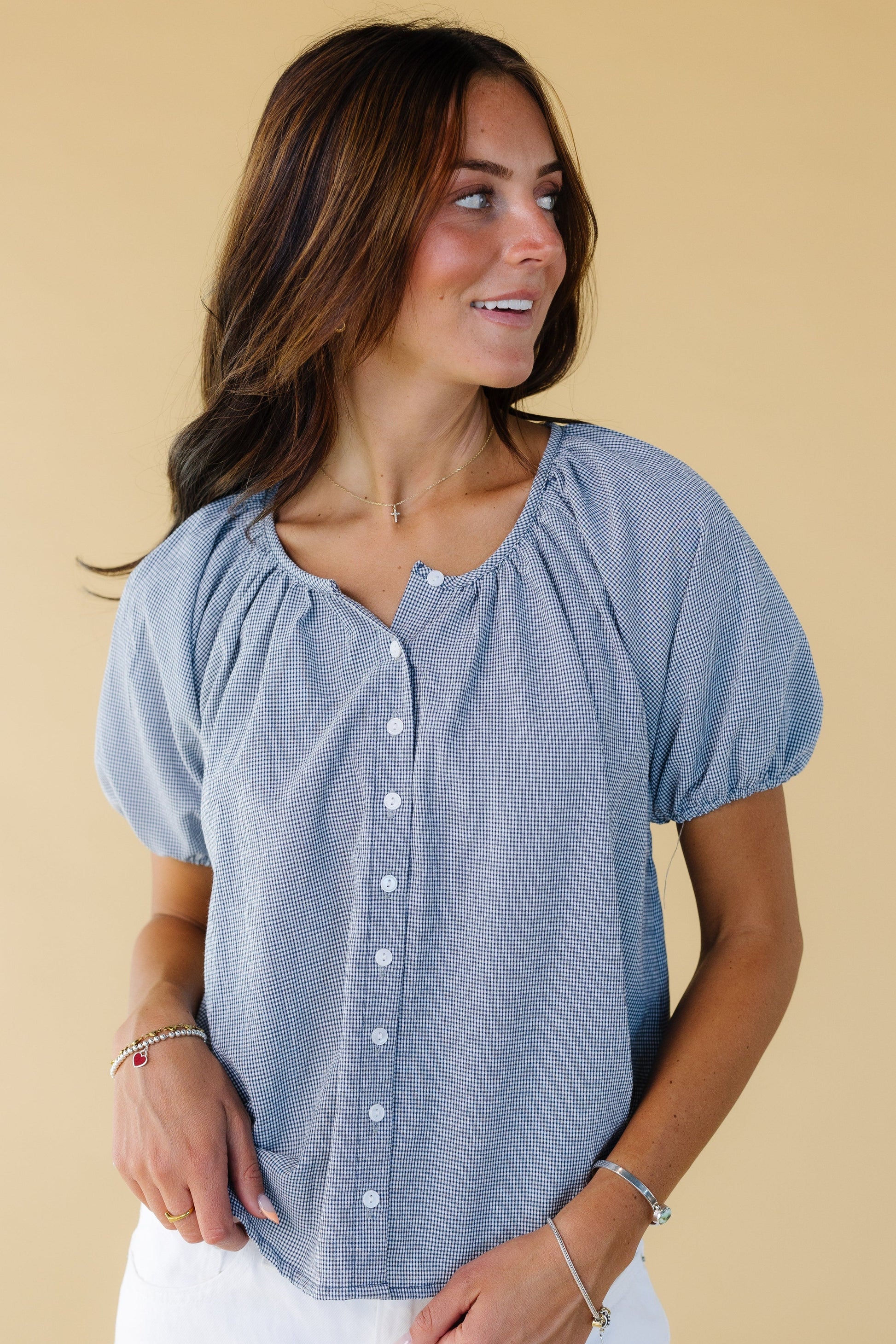 Brass & Roe Bree Textured Top WOMEN'S TOP brass & roe 