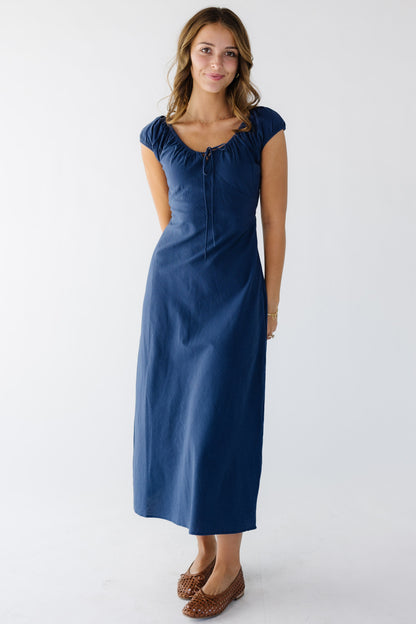 The Modest Luna Dress Blue / S *FINAL SALE*