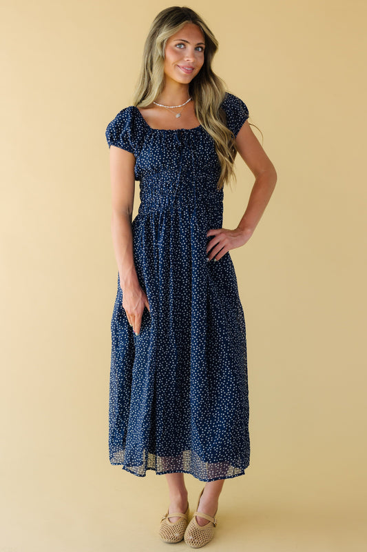 Starry Night Ditsy Chiffon Dress WOMEN'S DRESS Things Between 