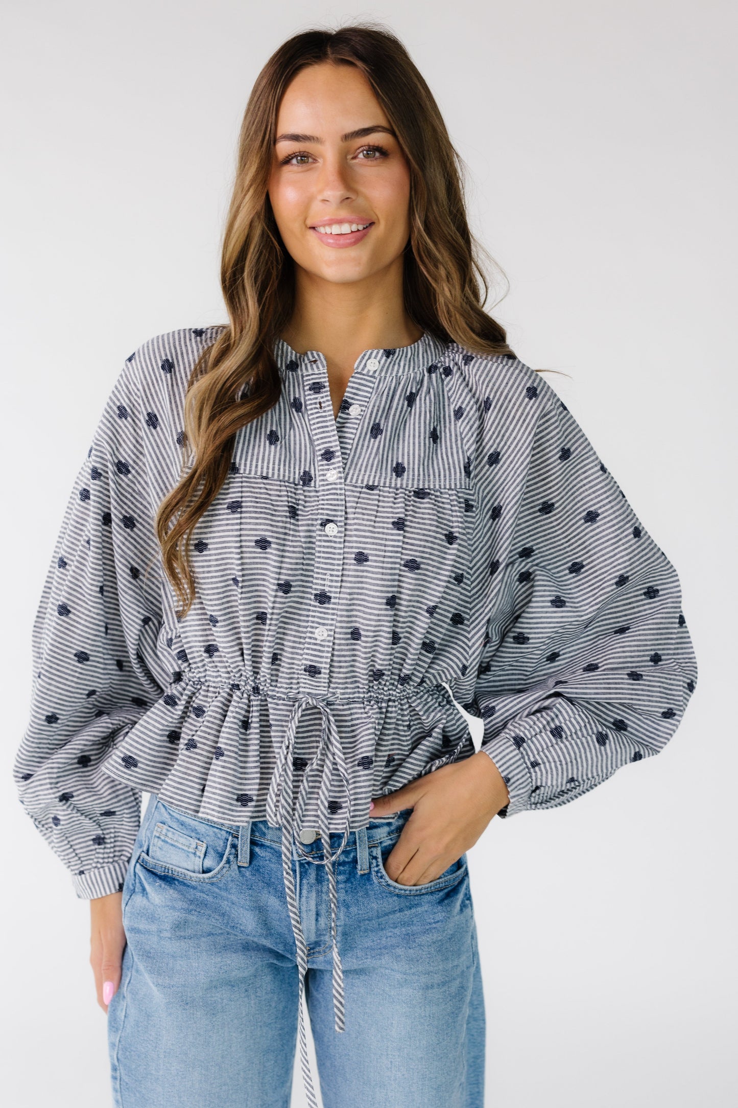Citrus Luca Stripe & Embroidered Top WOMEN'S TOP Citrus 