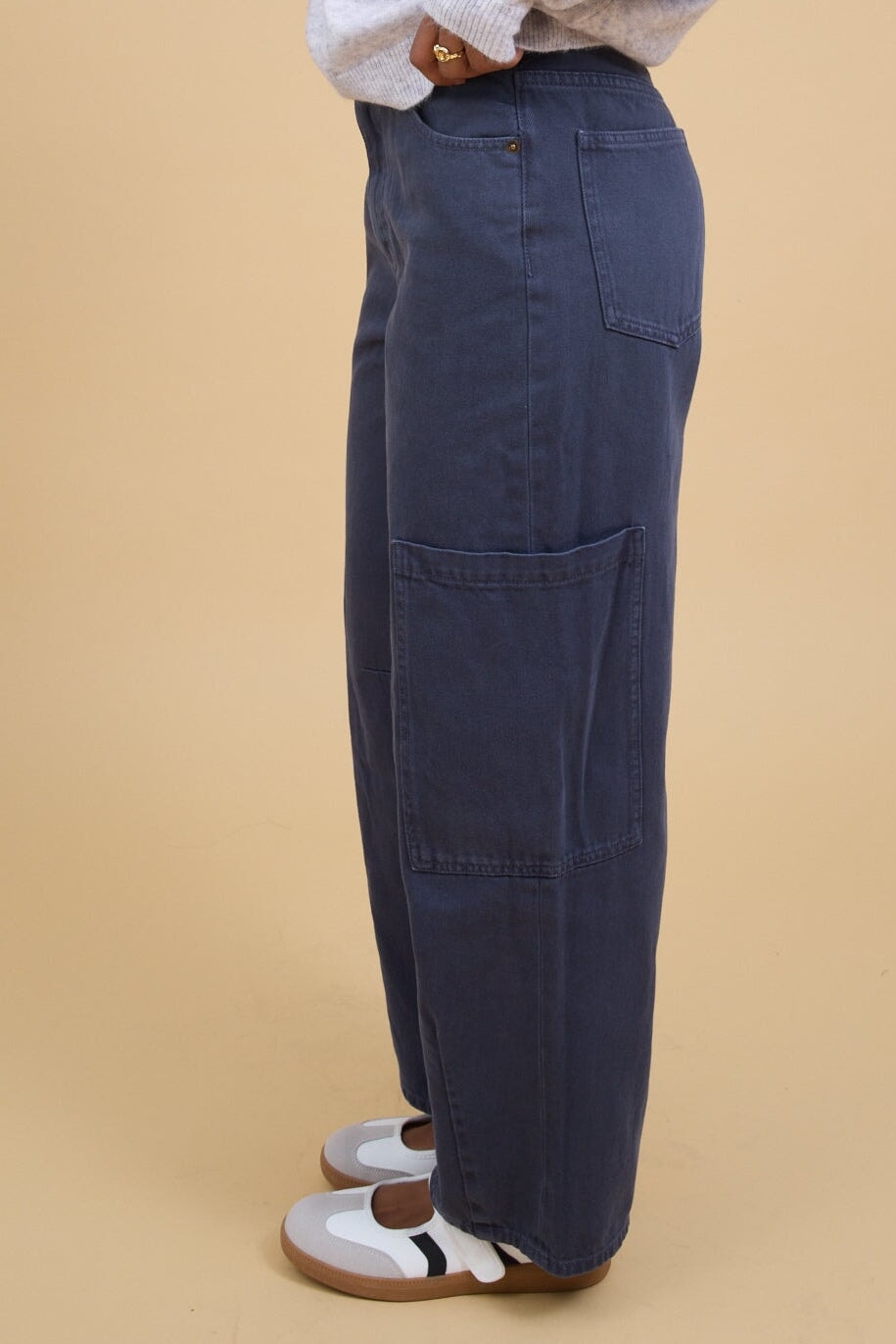 Washed Cargo Pants WOMEN'S DENIM Miou Muse 