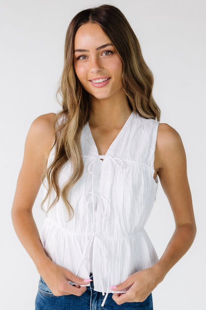 The Textured Bow Tank WOMEN'S TOP Mod Ref 