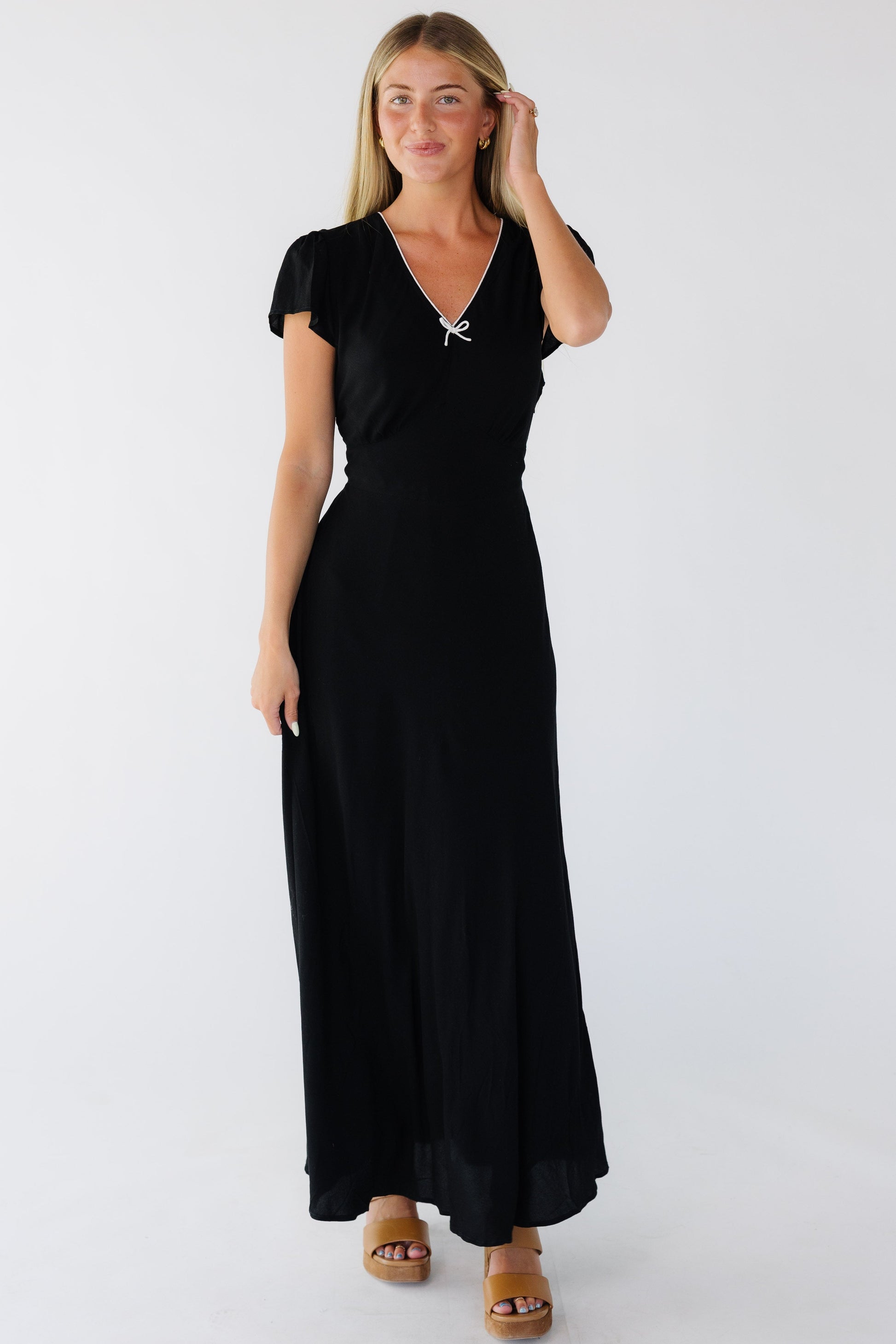 Brass & Roe Modest Veronica Details Dress Black / XL