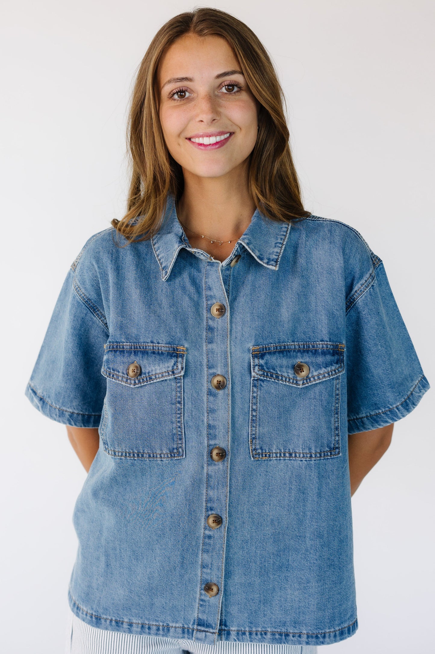 Josie Denim Blouse WOMEN'S TOP Wishlist 