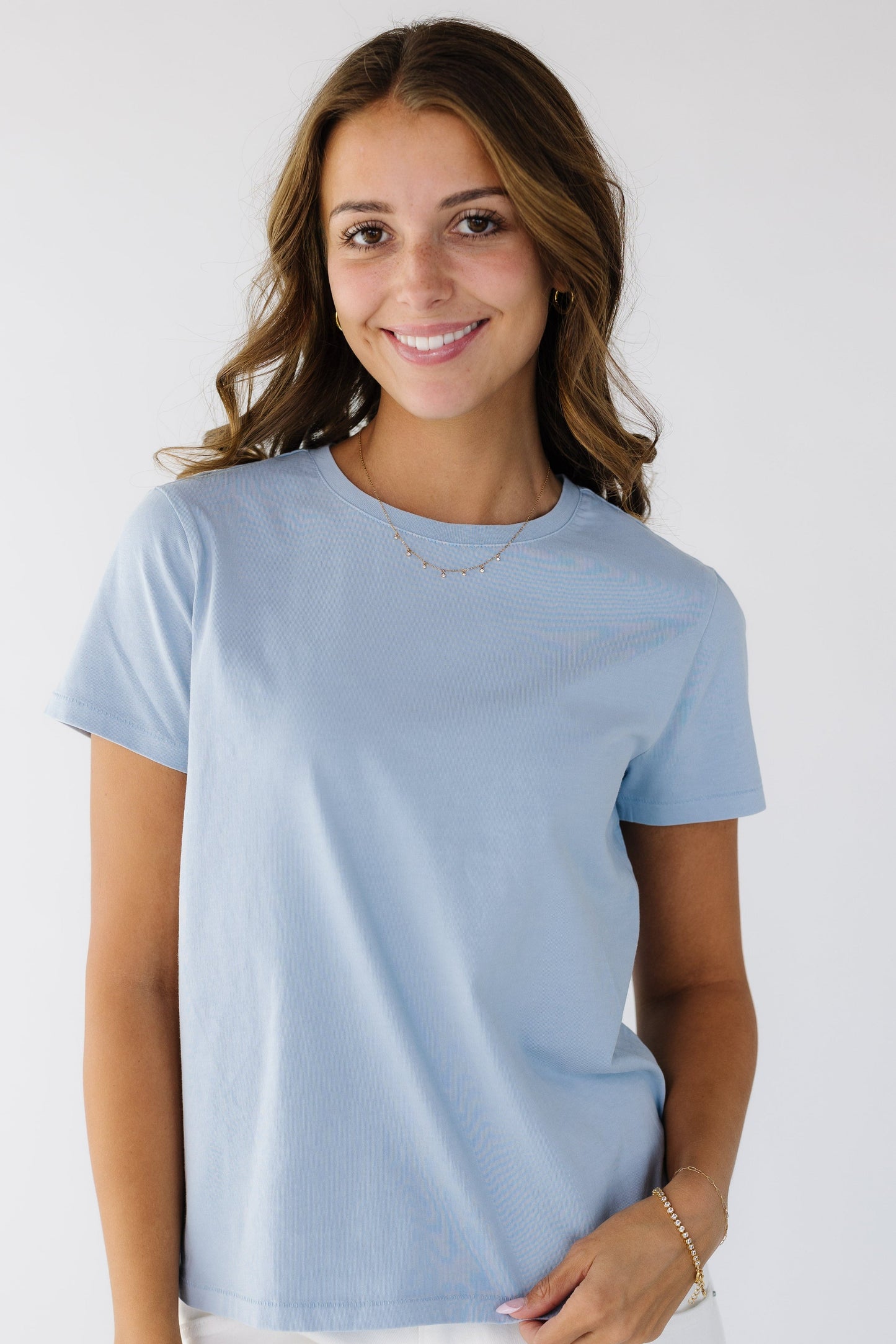 Asher Tee - Powder Blue WOMEN'S T-SHIRT THREAD & SUPPLY 