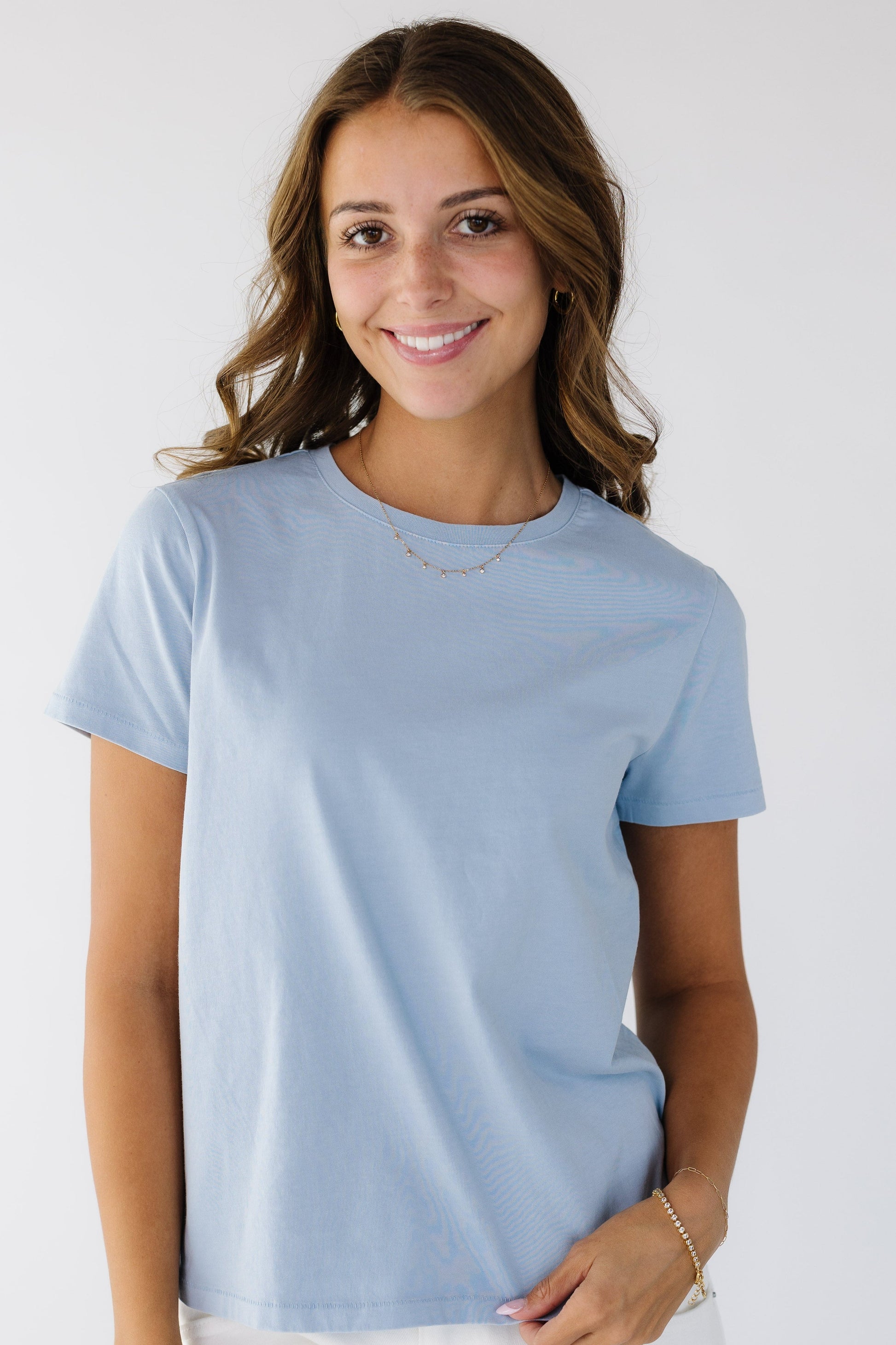 Asher Tee - Powder Blue WOMEN'S T-SHIRT THREAD & SUPPLY 