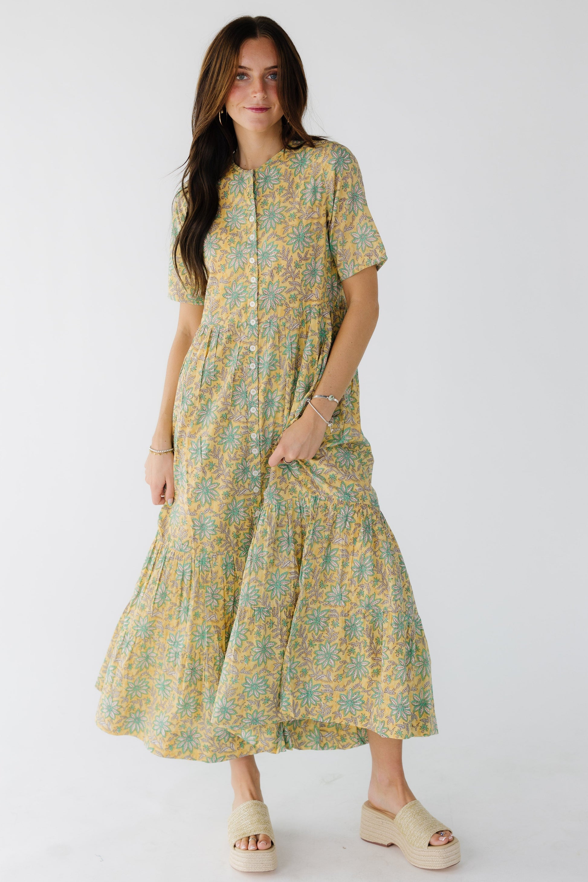 Modest Citrus Loft Print Dress – Called to Surf
