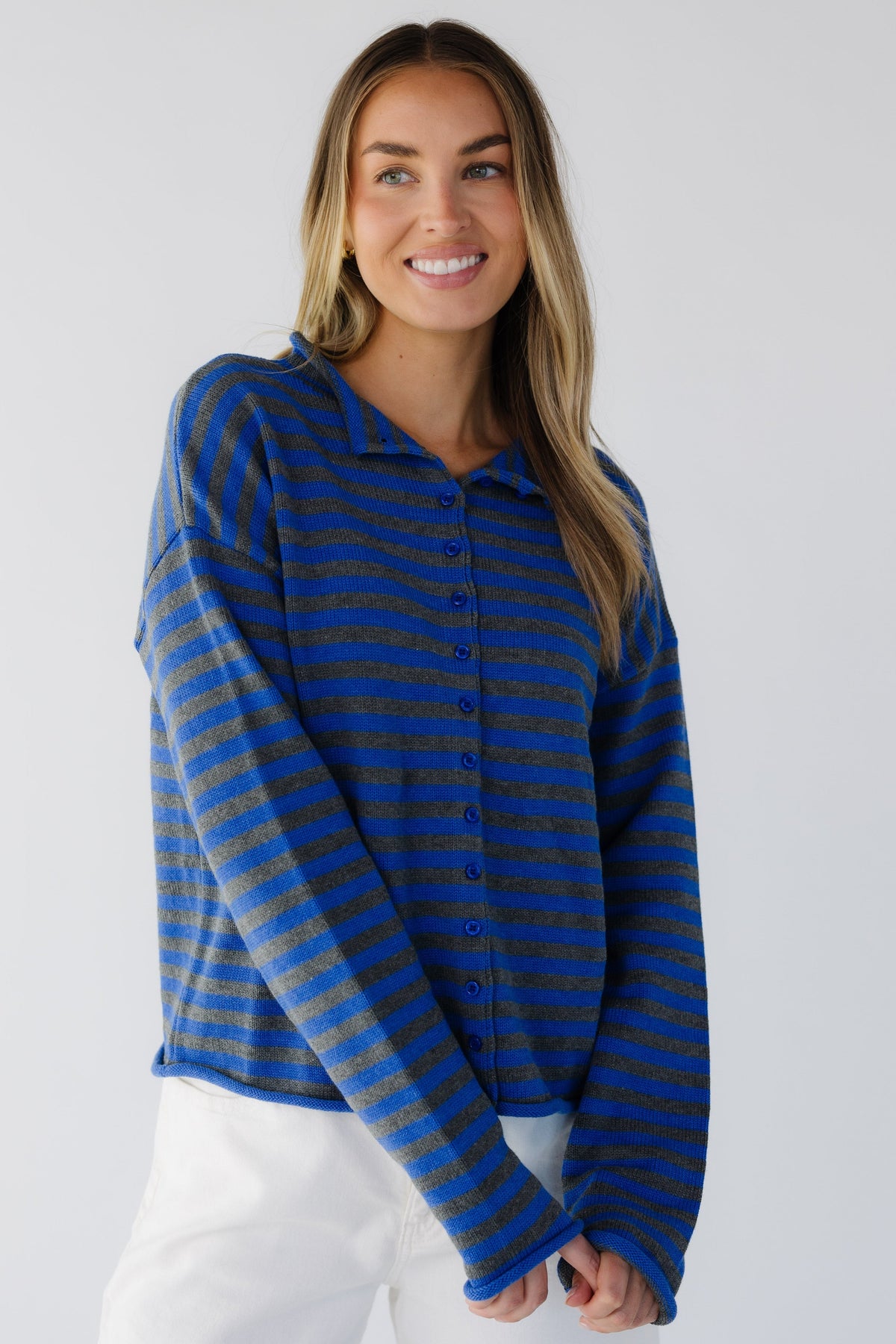 The Celia Sweater WOMEN'S SWEATERS Mod Ref Blue-Grey S 
