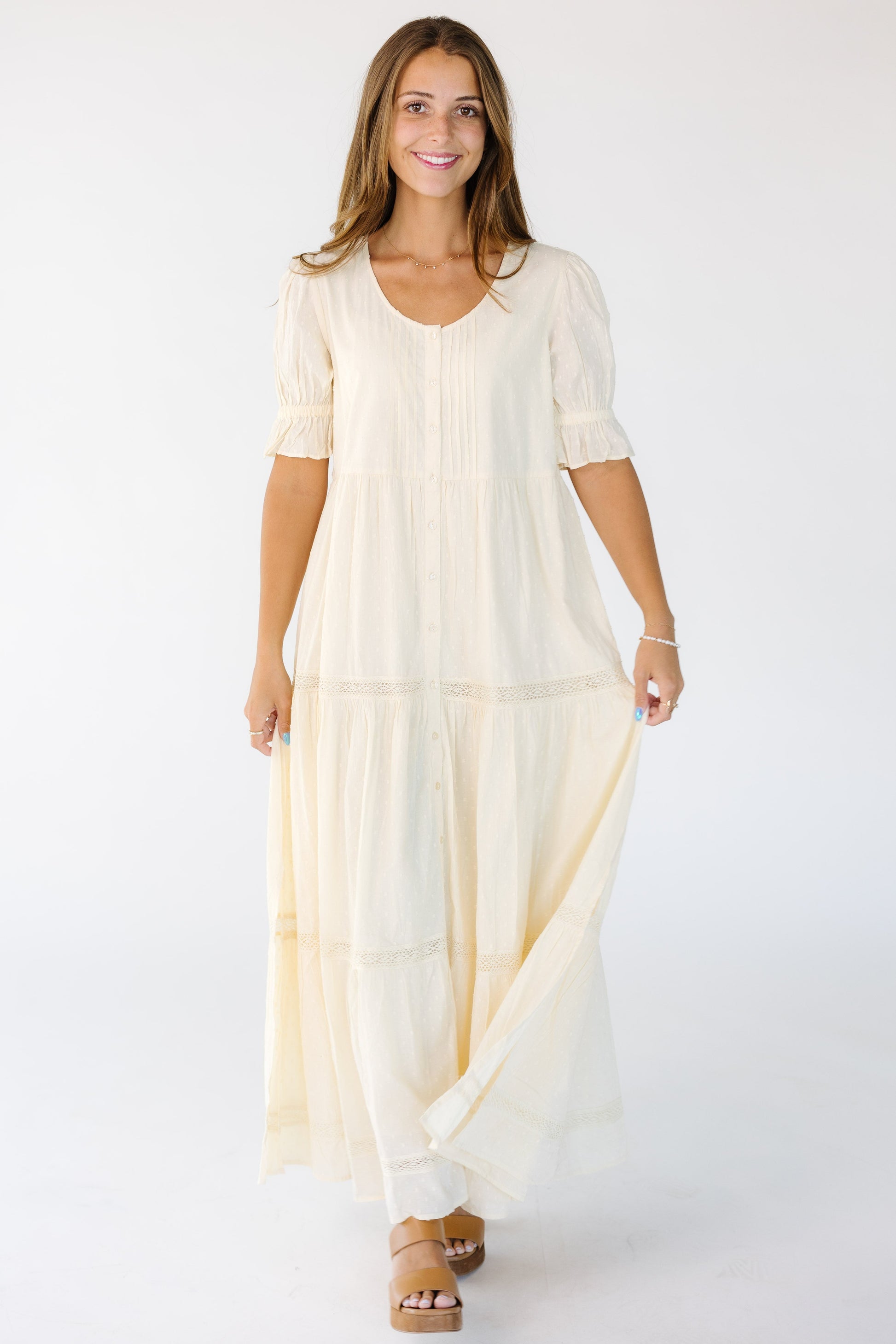 women's cream dresses FARES Tie Detail Darted Waist Dress Crema front design for effortless sophistication Cream Dresses at M&S