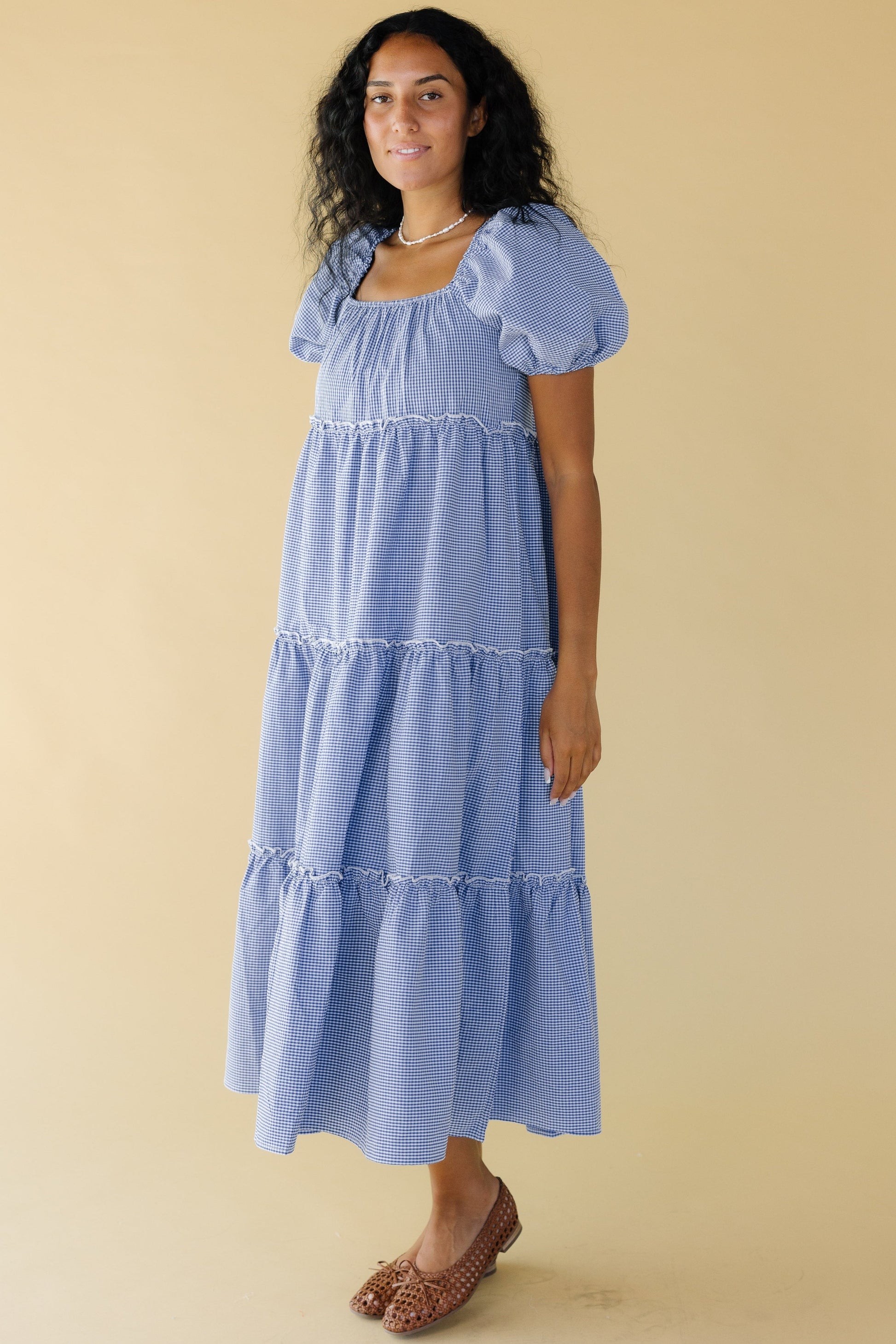 Brass & Roe Charity Tier Dress - Navy/White WOMEN'S DRESS brass & roe 