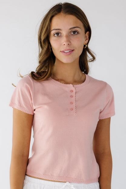 The Victoria top in pink for women and teens.