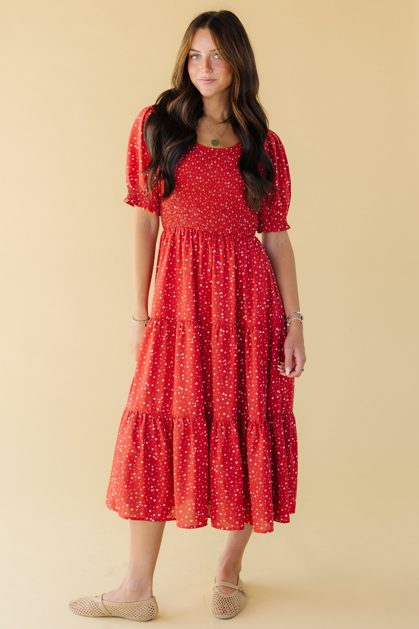 Brass & Roe Alison Smocked Dress WOMEN'S DRESS brass & roe 