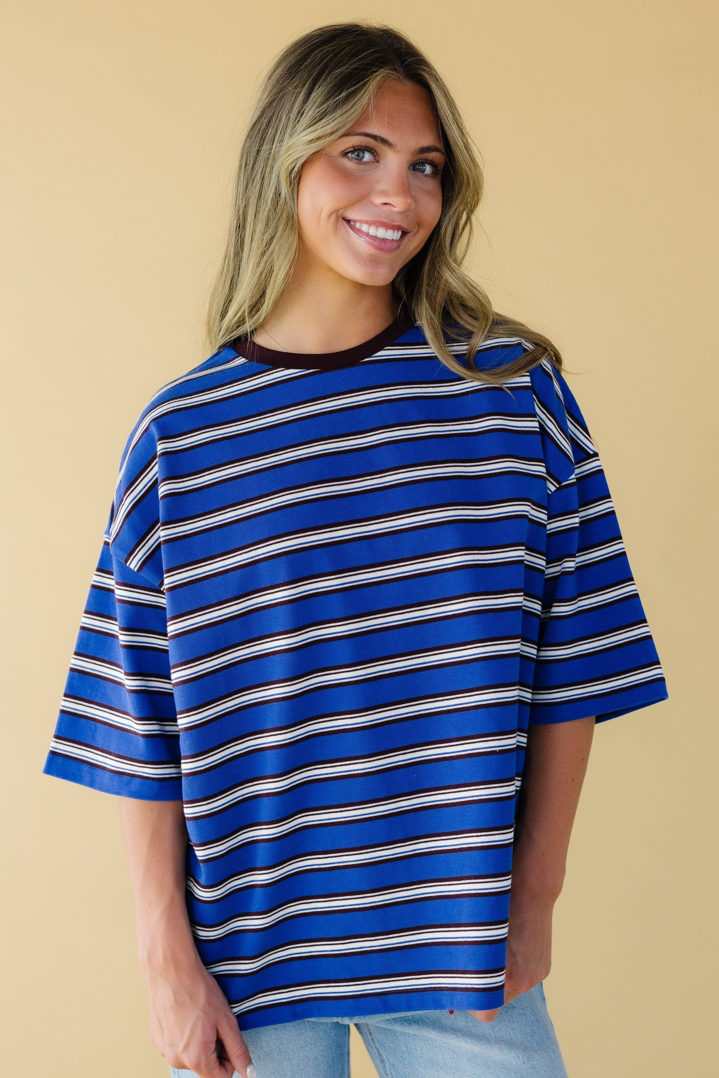 Royalty Oversized Striped Tee WOMEN'S T-SHIRT Things Between 
