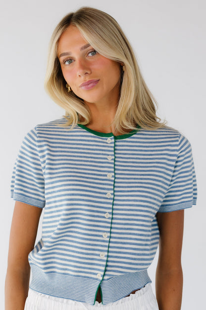 Kassie Button Up Short Sleeve Sweater WOMEN'S SWEATERS Mod Ref 