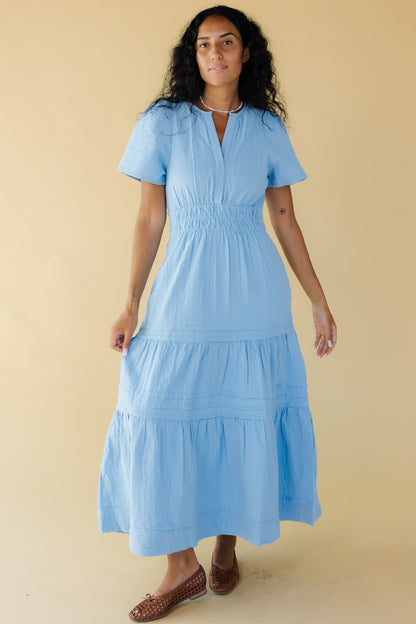 Citrus Shae Textured Dress - Blue  for women and teen girls.