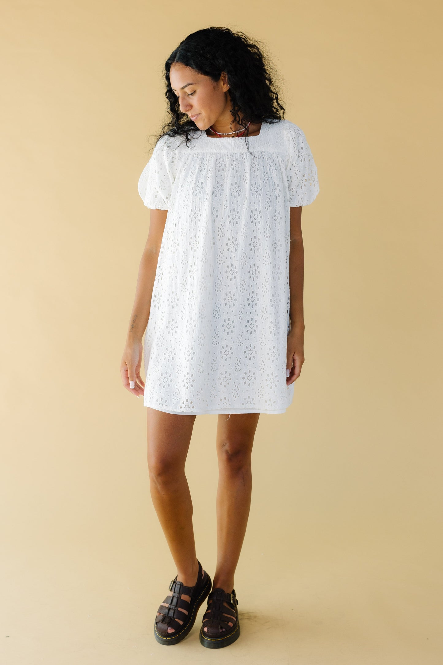Citrus Eyelet Knee Dress WOMEN'S DRESS Nipun 