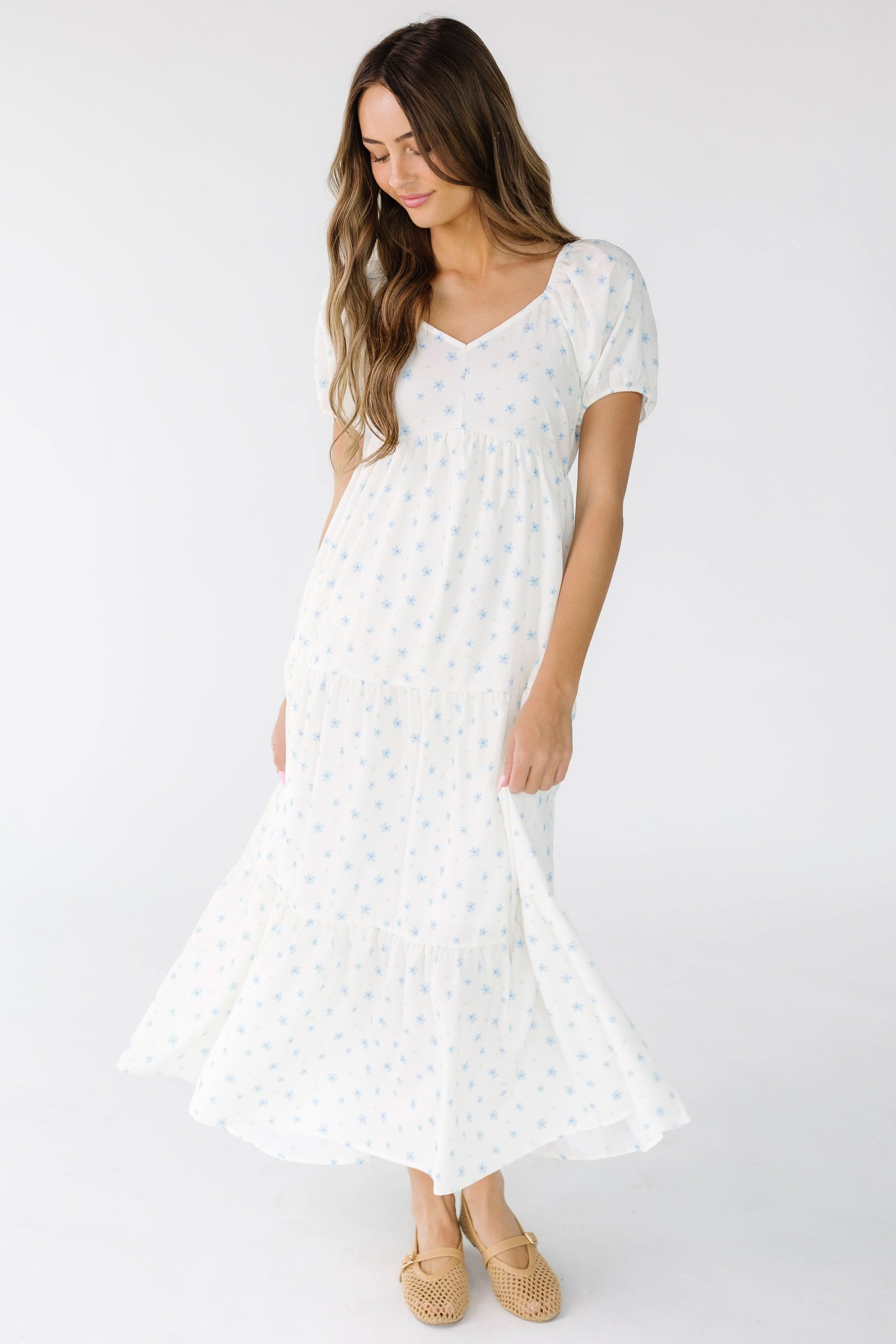 white modest midi dress Modest White Dresses for Women