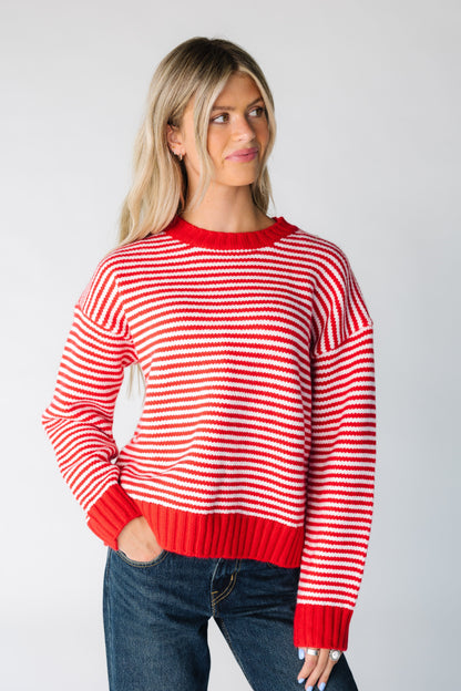 ST. Louis Stripe Sweater - Red WOMEN'S SWEATERS Wishlist 