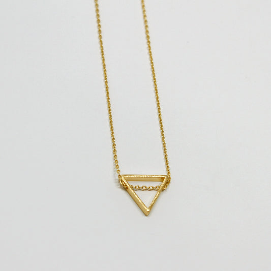 Open Triangle Necklace - Gold GOLD WOMEN'S JEWELRY Called to Surf 