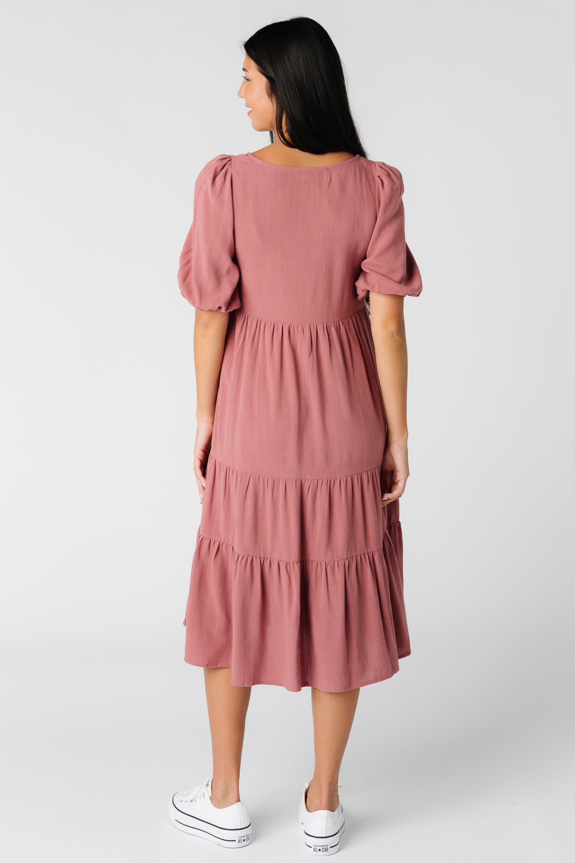 Brass & Roe Linen Scoop Neck Dress WOMEN'S DRESS brass & roe 