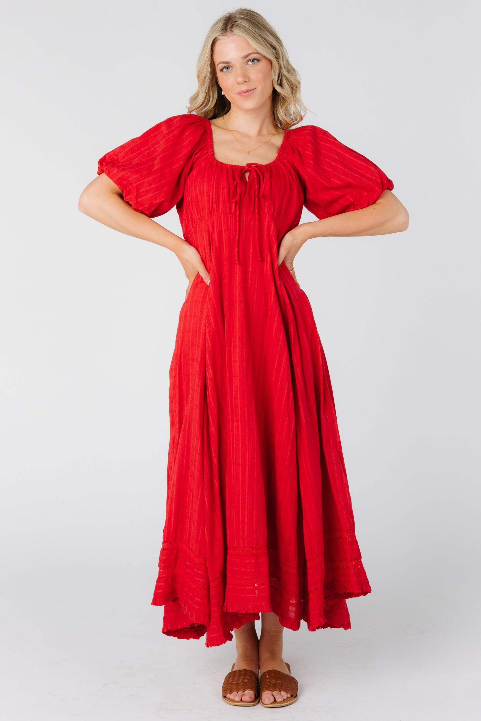 Citrus The Lyon Midi/Maxi Dress for women and teens in red