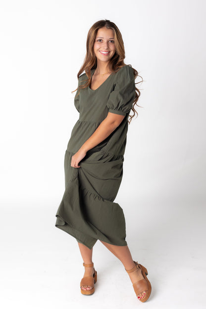 Brass & Roe Jayden V-Neck Dress WOMEN'S DRESS brass & roe 