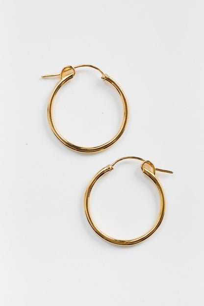 Cove Jet Set Hoops WOMEN'S EARINGS Cove Accessories Gold 29mm 