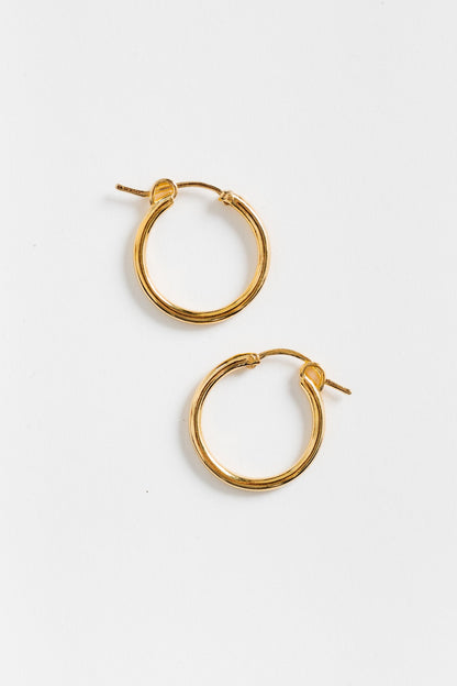 Cove Jet Set Hoops WOMEN'S EARINGS Cove Accessories Gold 19mm 