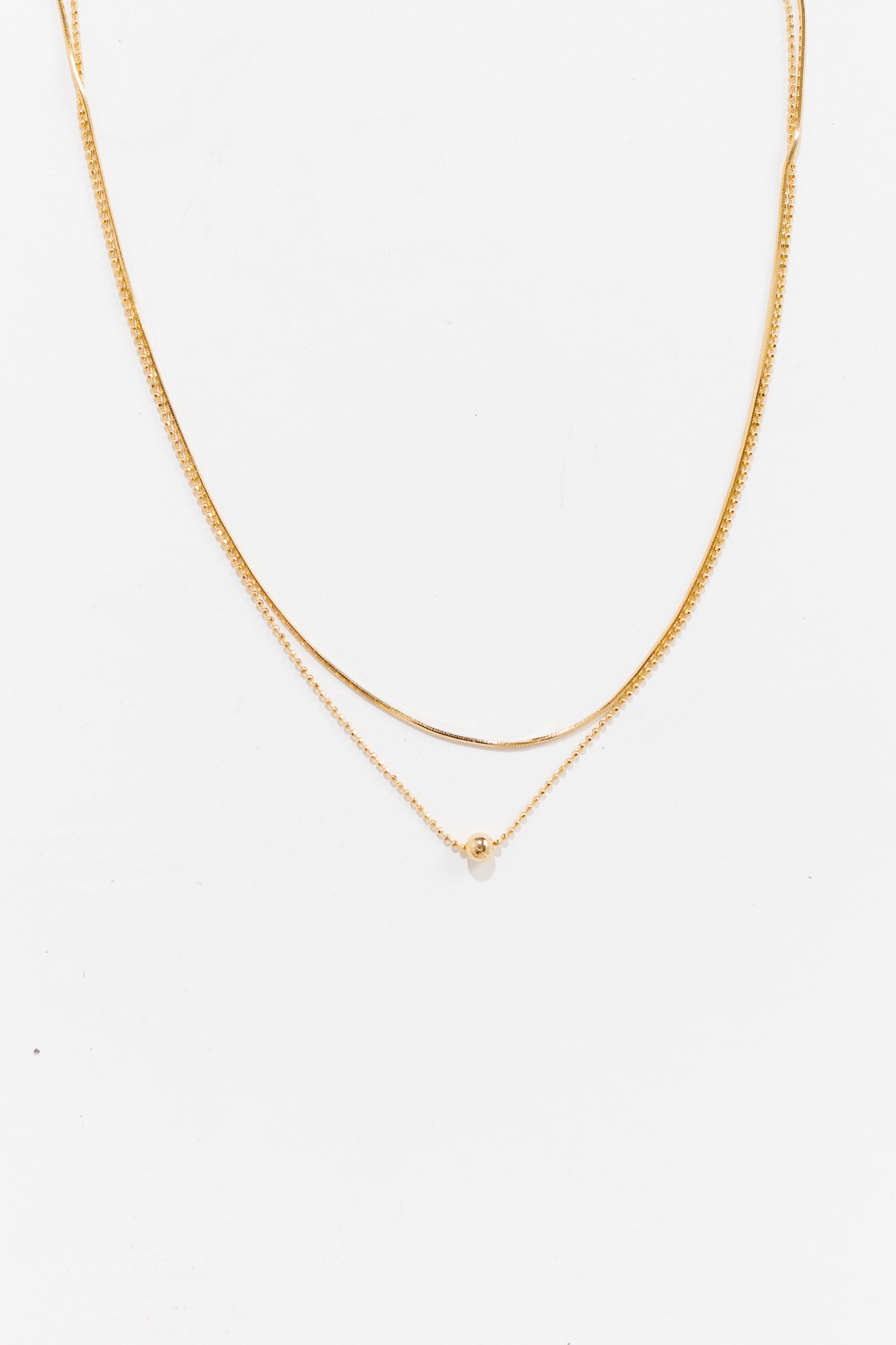Cove Necklace Double Chain Gold WOMEN'S NECKLACE Cove Accessories 