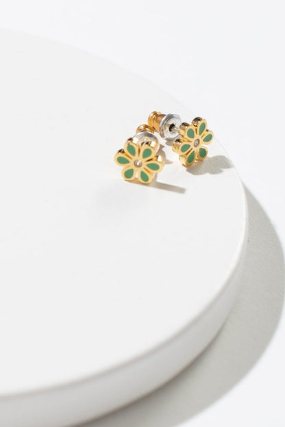 Cove Dainty Daisy Stud Earrings WOMEN'S EARINGS Cove Accessories 