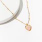 Cove Necklace Rose Quartz Heart Gold WOMEN'S NECKLACE Cove Accessories 