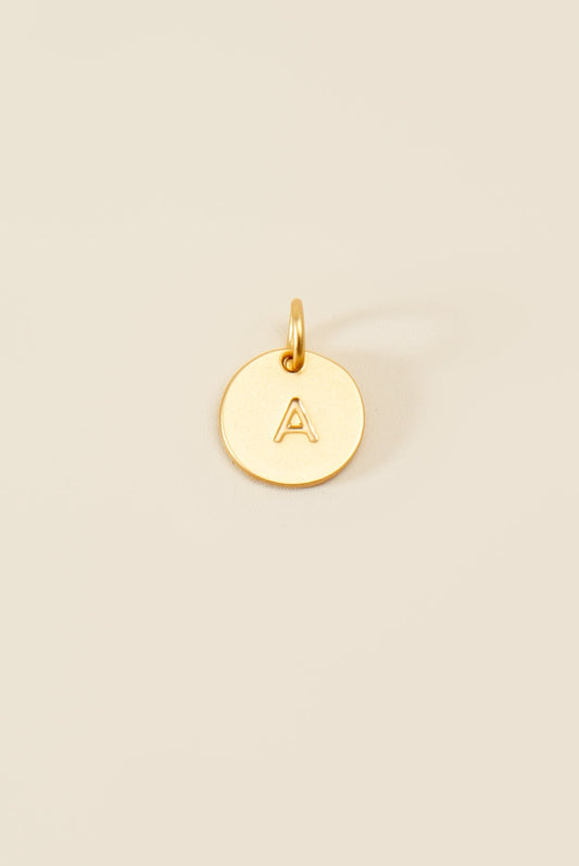 Round Mini Letter Tag - 14K Gold - A WOMEN'S ACCESSORIES Called to Surf 