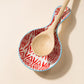 Hand Stamped Spoon Rest - Red/White RED/WHITE BOWL Called to Surf 