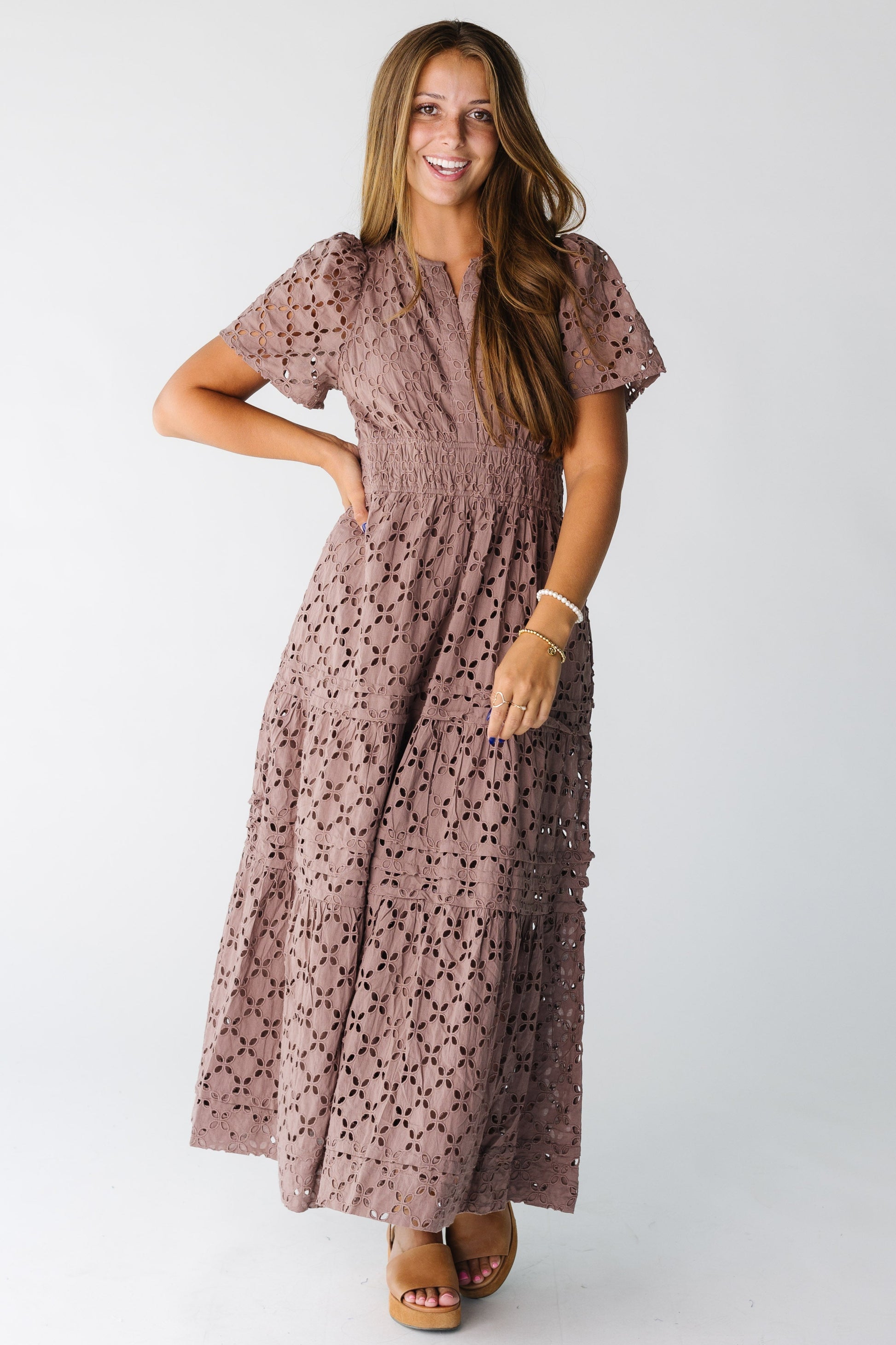 Citrus The Shae Eyelet Dress Cream / XXL Citrus The Shae Eyelet Dress Cream / XXL