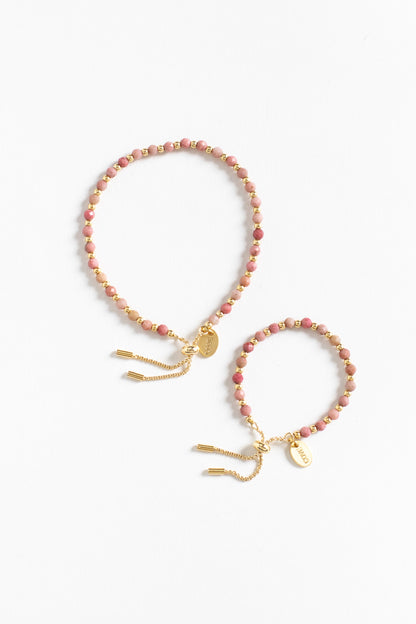 Rose and gold bead bracelets in  for baby, child and mom