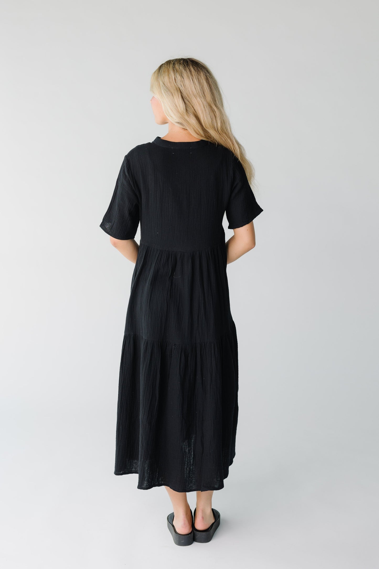 Brass & Roe Pondering Gauze Straight Sleeve Dress
