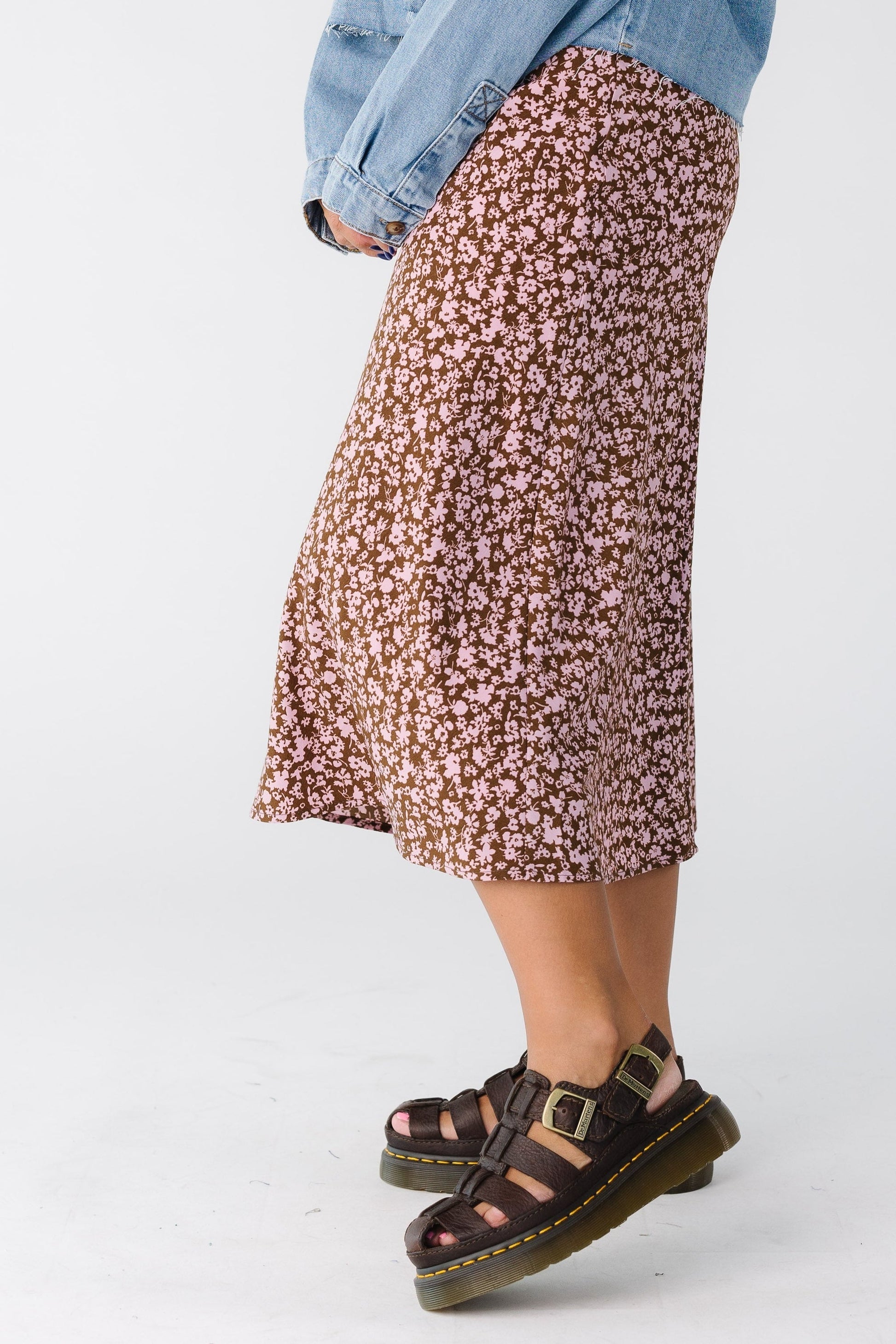 Brass & Roe Ellie Print Midi Skirt WOMEN'S SKIRTS brass & roe 