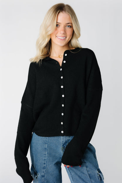 New Aria Soft Cardigan WOMEN'S CARDIGAN Things Between Black S 